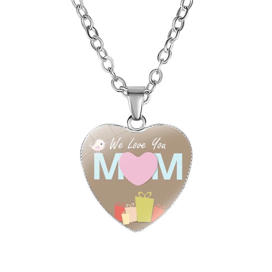 BEST MOM EVER necklaces For Women Mama Letter Heart shape pendant Chains Fashion Mother's Day Jewelry Gift