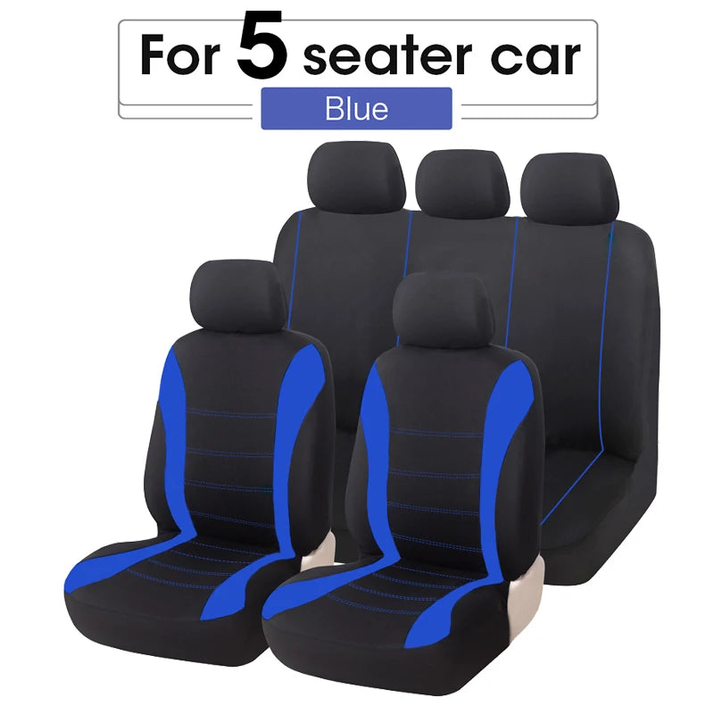 5PCS Car Seat Covers Set Universal Fit Most Car Covers Stain Resistant Fashion Seat Covers Protecting Seats