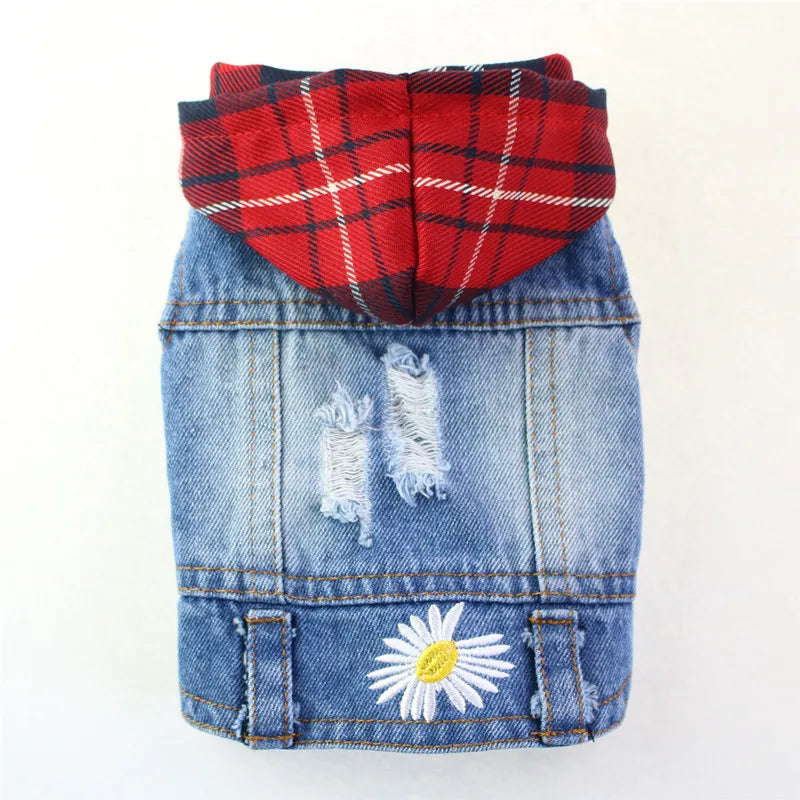 Spring Denim Dog Vest Shih Tzu Clothes for Small Dogs Yorkshire Terrier Puppy Jeans Jacket for Chihuahua Apparel Cat Clothes