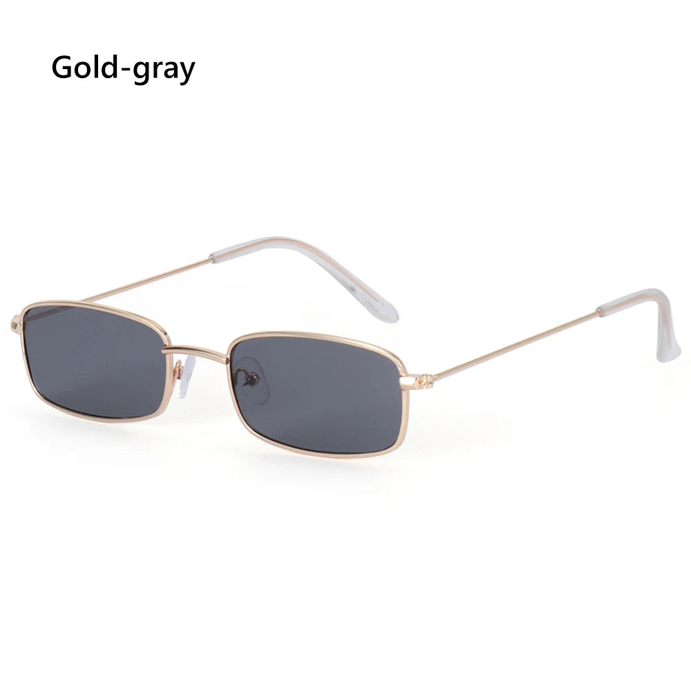 Trendy Rimless Sunglasses for Women Men Rectangle Fashion Shades Small Square UV400 Sun Glasses For Female Male Traveling Oculos