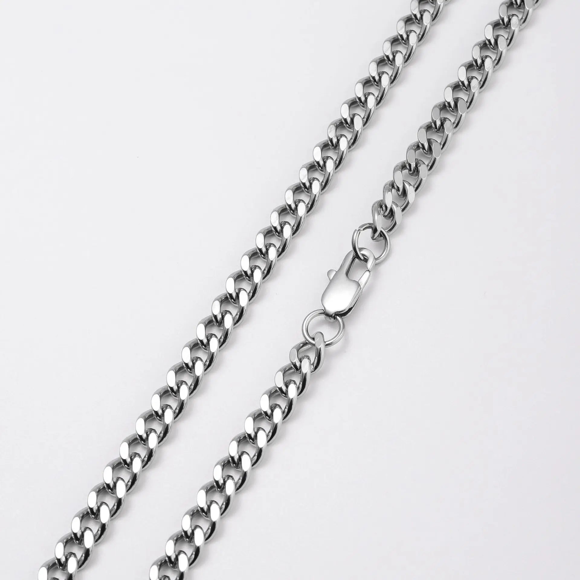 Basic Punk Stainless Steel 3,5,7mm Curb Cuban Necklaces For Men Women Black Gold Color Link Chain Chokers Solid Metal Jewelry