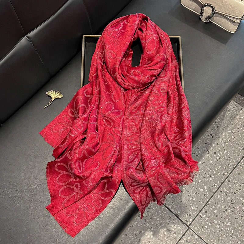 New Ladies Elegant Print Hijab Tencel cotton long scarf With Four Seasons Sun Protection Scarf Decoration Shawl Wrap Headscarf