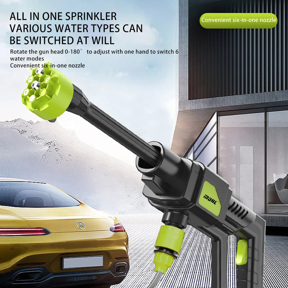 2025 New high pressure cordless cleaning water gun, portable household turbocharged electric car washing machine