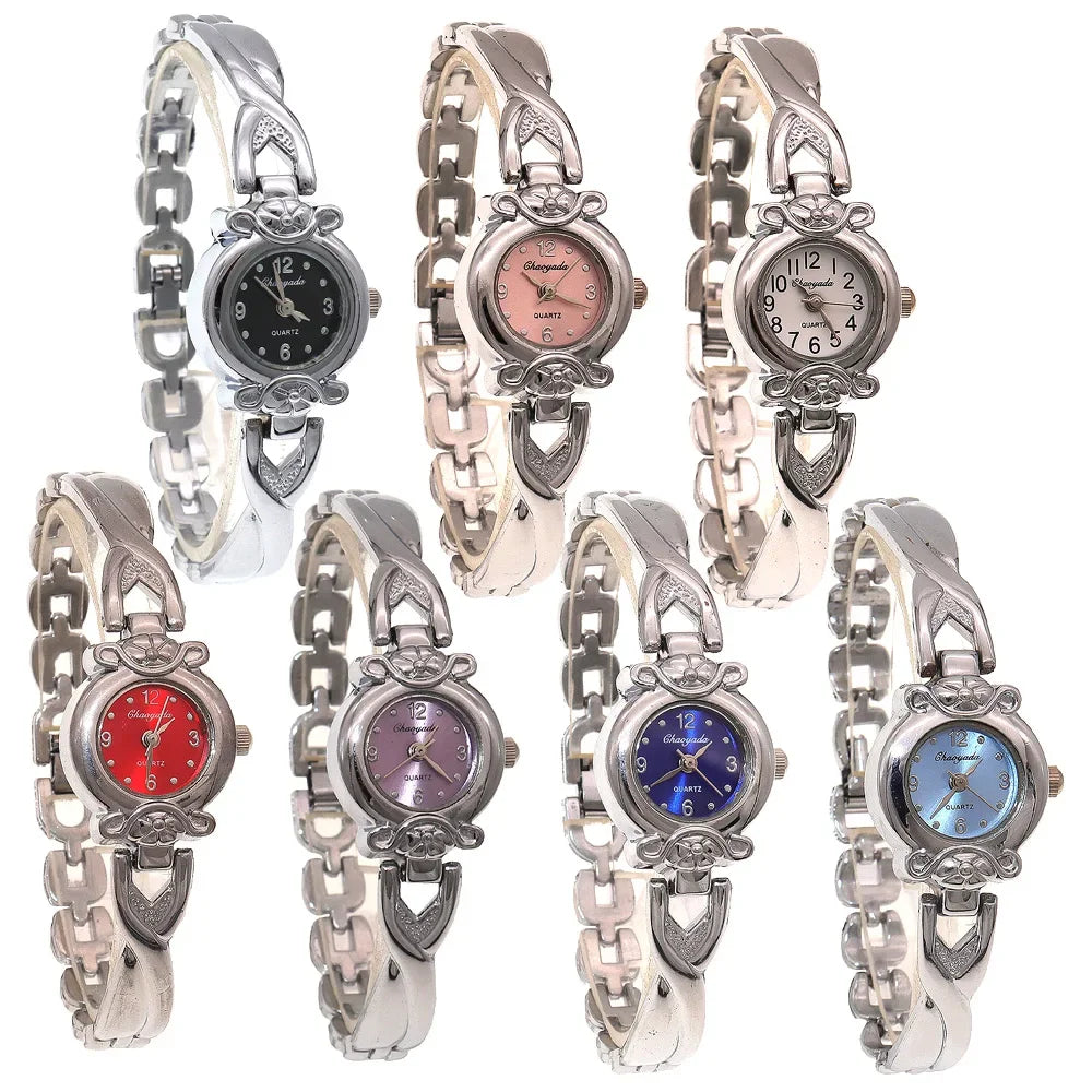 Luxury Woman Lady Pendant Bangle Bracelet Wristwatches Young Female Girls Waterproof Gifts Thin Strap Watches gold watch women