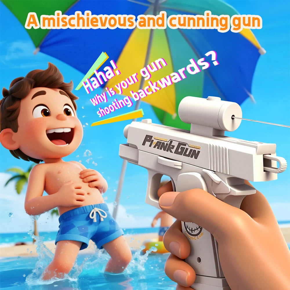 Two-Way Water Gun Prank Water Gun Stress Relief Toys Small Pistol Outdoor Indoor Shoot Game Parent-Child Interaction Watergun