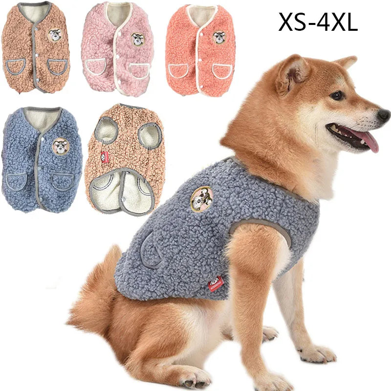 Dog Clothes Winter Fleece Costumes Warm Coat Thing Sleeveless Vest Jacket for Small Medium Large Dogs Apparel Pug Dachshund XXXL