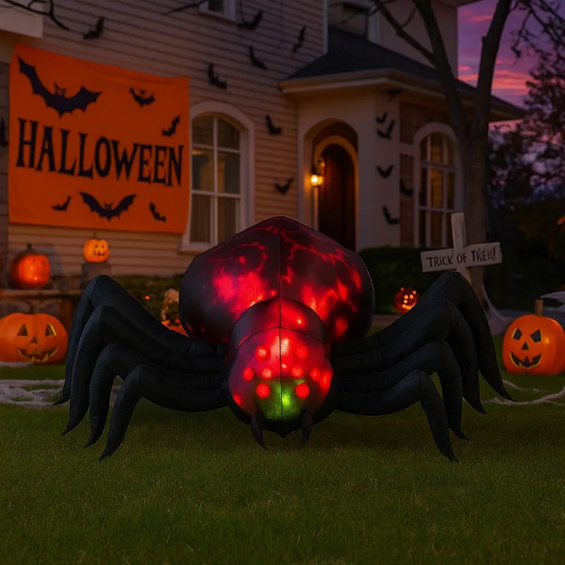 6FT Outdoor Holiday Decorations Inflatable Model Halloween Shadowstalker Garden Party Built-in LED Lights Up Ghost for Yard Lawn