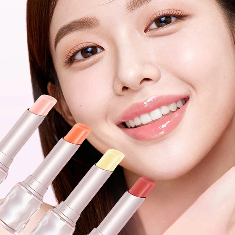 Temperature Changing Lip Balm Strawberry Flavor Jelly Lipstick Natural Moisturizing Lip Care Hydrating Lip Stick for Daily Use