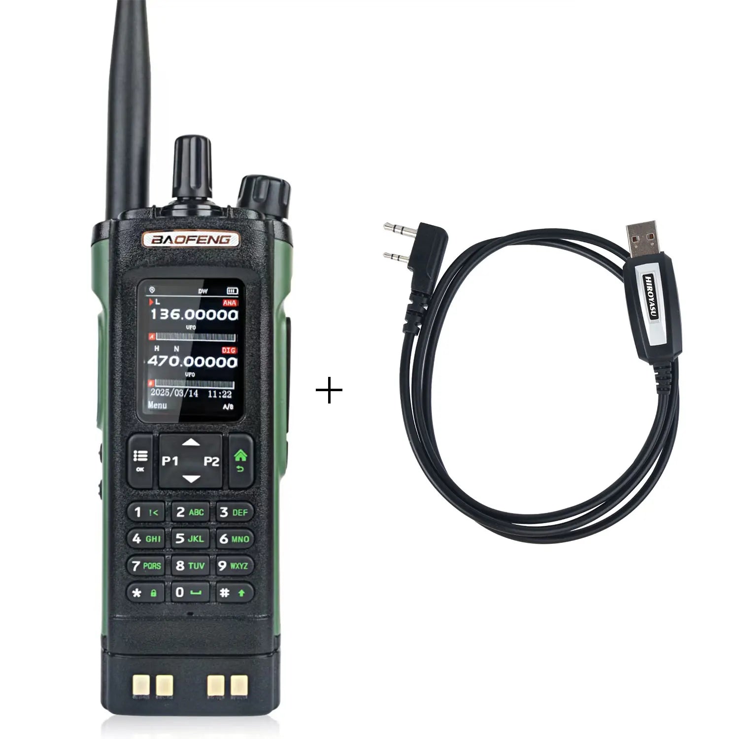 Baofeng DM-32 GPS APRS AES256 Encryption DMR Digital Analog UHF VHF Dual Band 8W Air Band FM Walkie Talkie DM-32UV