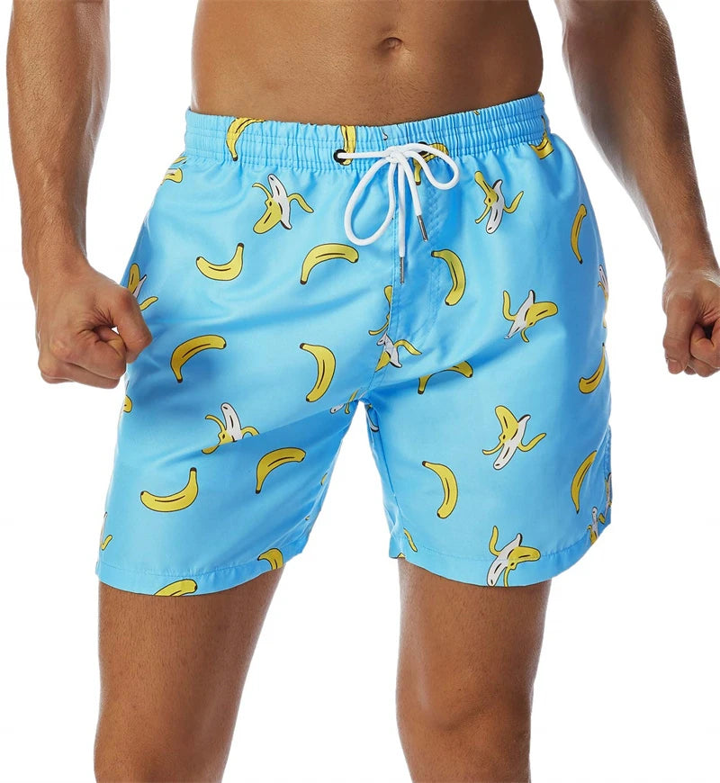 New 3D Simple Graphic Beach Shorts Men Women Fruit Pineapple Print Surf Board Trunks Hawaii Swimwear Pants Kids Cool Ice Shorts