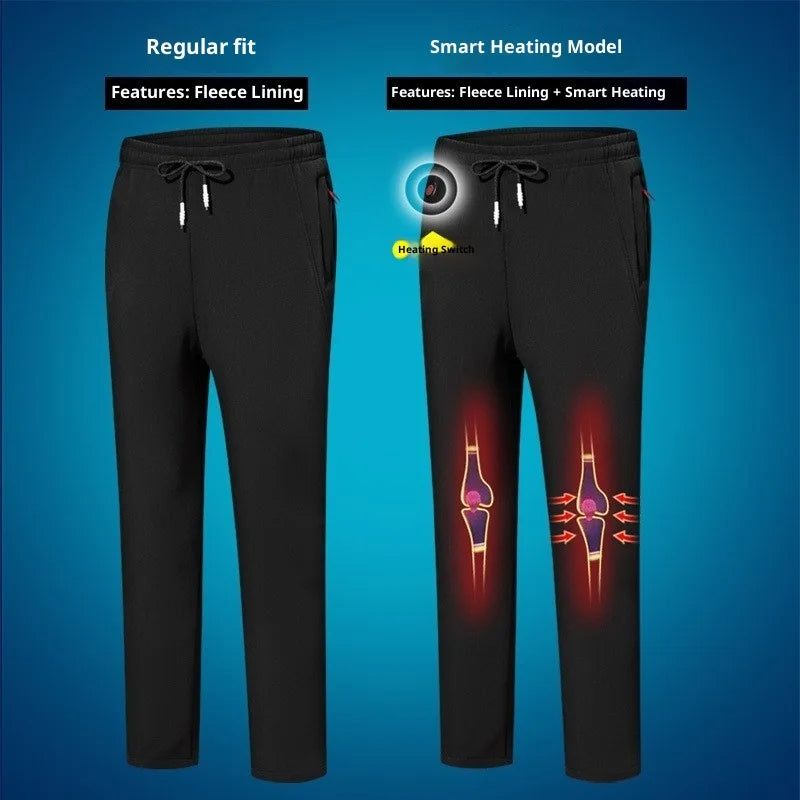 Winter Thickened Fleece Lined Windproof Warm Casual Men's Pants Fashionable Motorcycle Street Gear Comfortable Biker Trousers