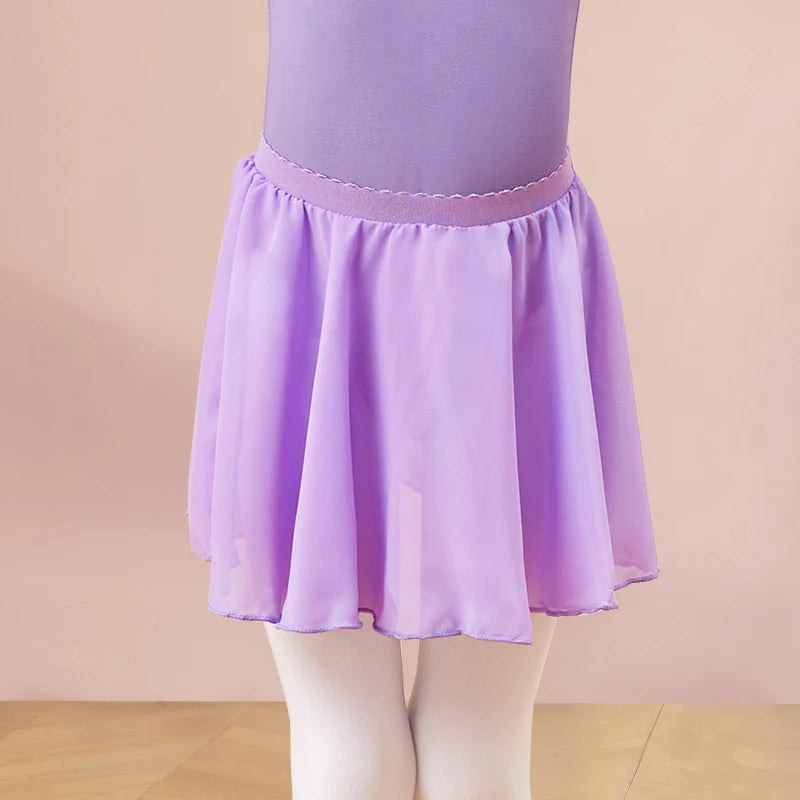 Ballet Skirt for Girls Chiffon Ballet Skirt Women Sheer Dance Skirt Elastic Waist Skirt Kid Pull on Skirt Adult Mini Dance Skirt