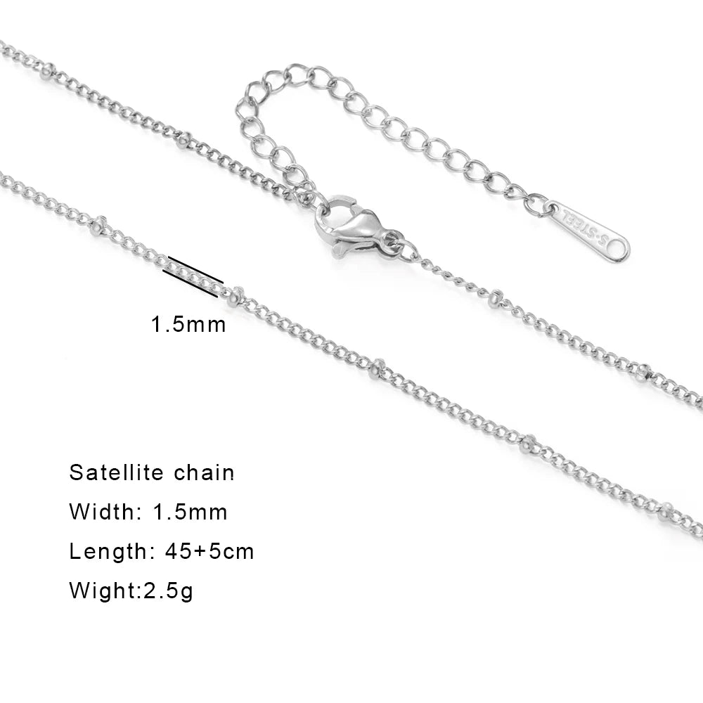 Skyrim Stainless Steel Gold Color Chain Necklace Women Minimalist Cuban Paperclip Twisted Snake Chain Fashion Jewelry Wholesale