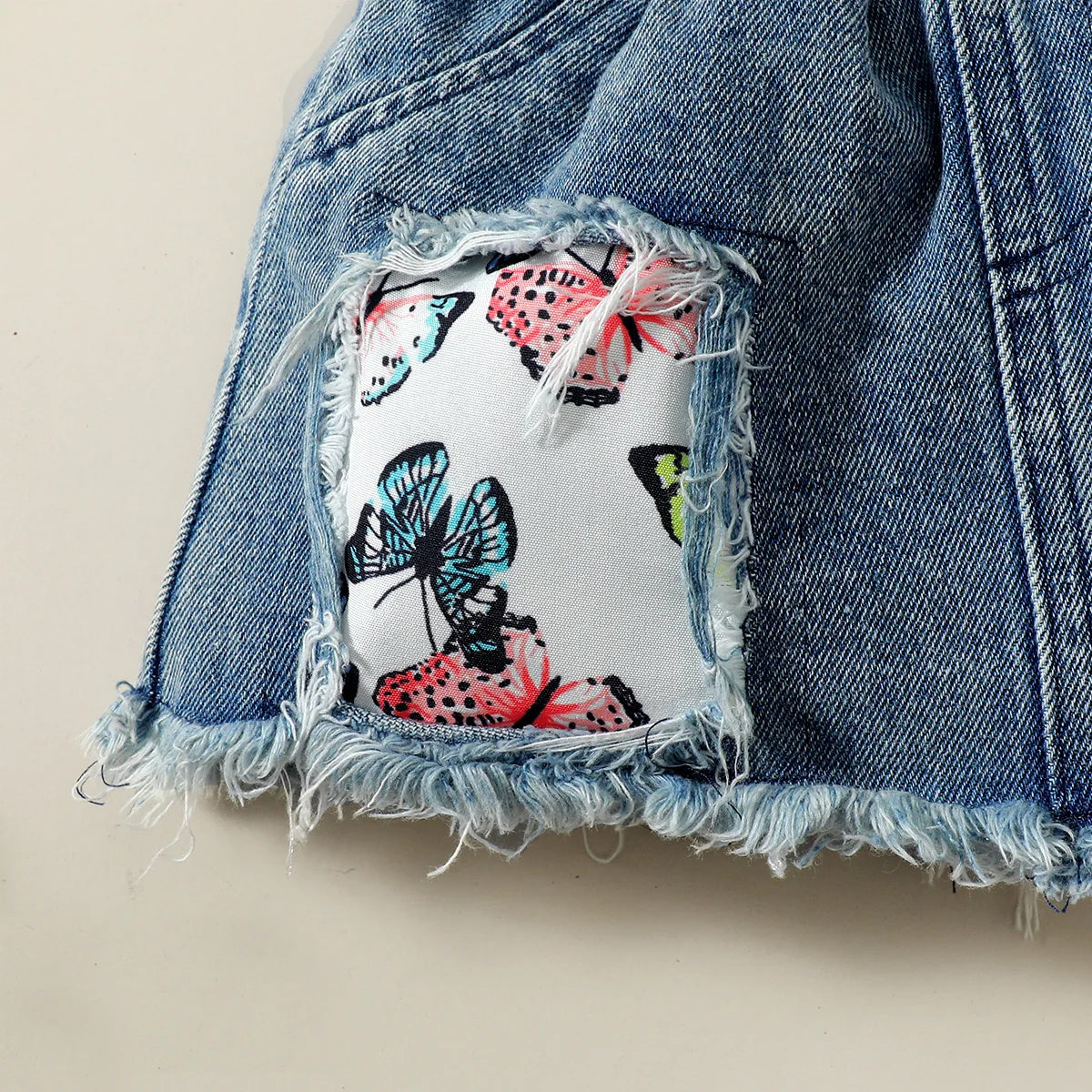 Girls Casual Summer Letter Print Short Sleeve Triangle Blanket Dress + Denim Skirt Two-Piece Set Infant Outfit