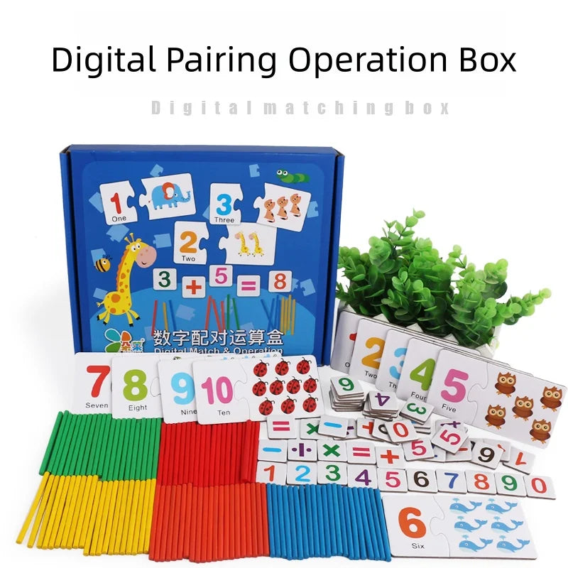Digital Pairing Math Toy Set Versatile number learning tools Super practical for kids to count and do math