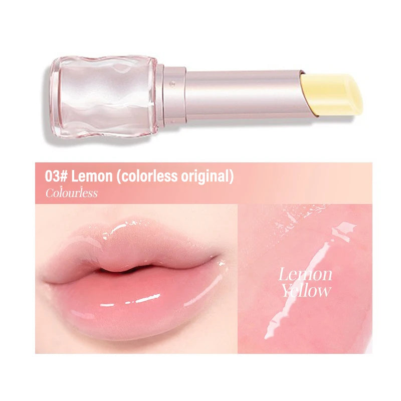 Temperature Changing Lip Balm Strawberry Flavor Jelly Lipstick Natural Moisturizing Lip Care Hydrating Lip Stick for Daily Use
