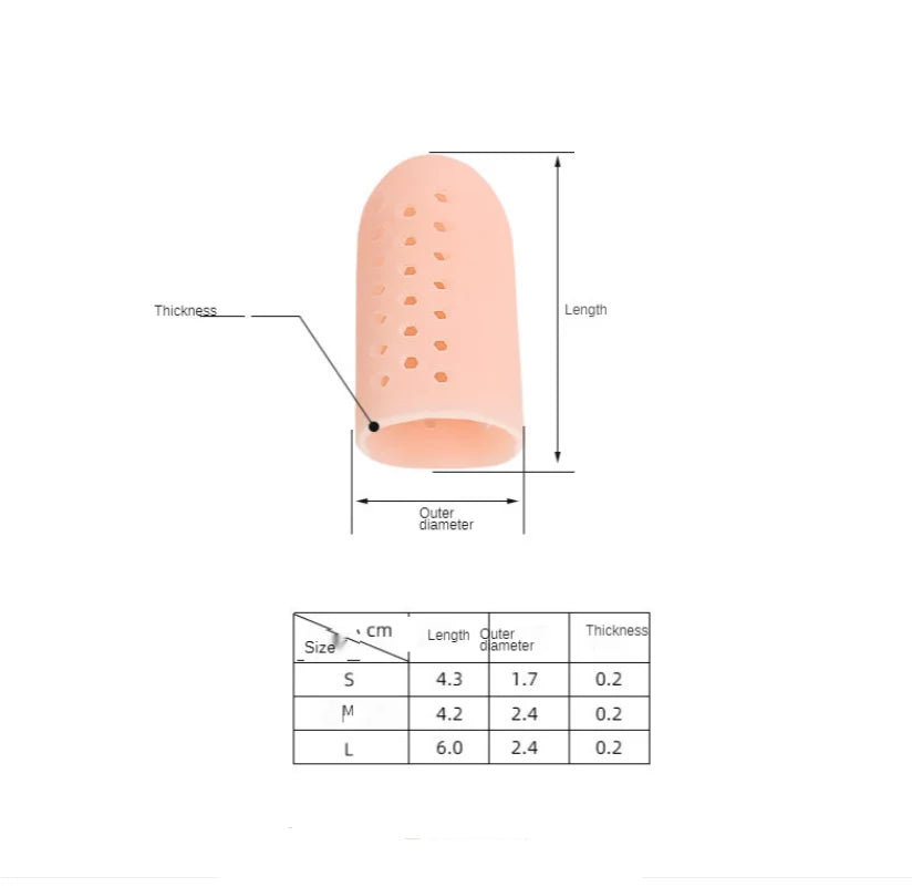 2Pcs=1Pair Silicone Toe Caps Anti-Friction Breathable Prevents Blisters Toe Caps Cover Protectors Foot Care Toe Protector
