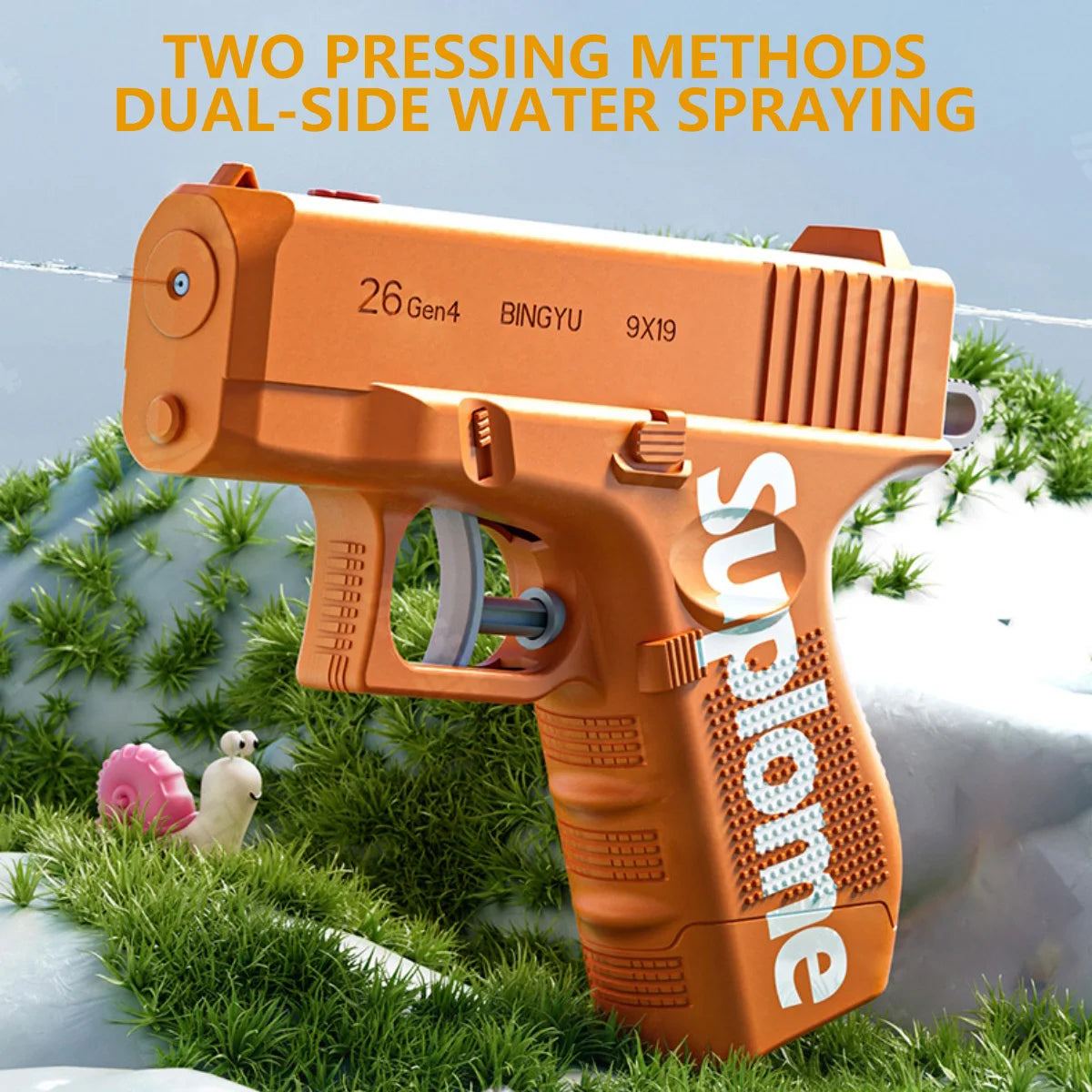 Creative two-way jetting small water gun prank dual-side water shooting Glock water gun children's fun play water toy