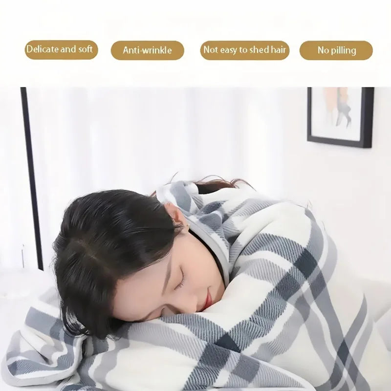 1 PC Buckle Shawl Soft-to-the-touch Blanket Lightweight Shawl Lunch Break Blanket Winter Wearable Blanket for Office Dormitory
