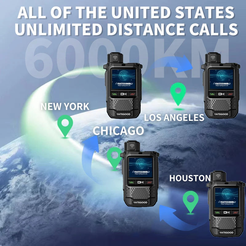YATEGOOD G650 Walkie Talkie No distance limit Intercom Long standby Portable More than 5000KM 4G 5G