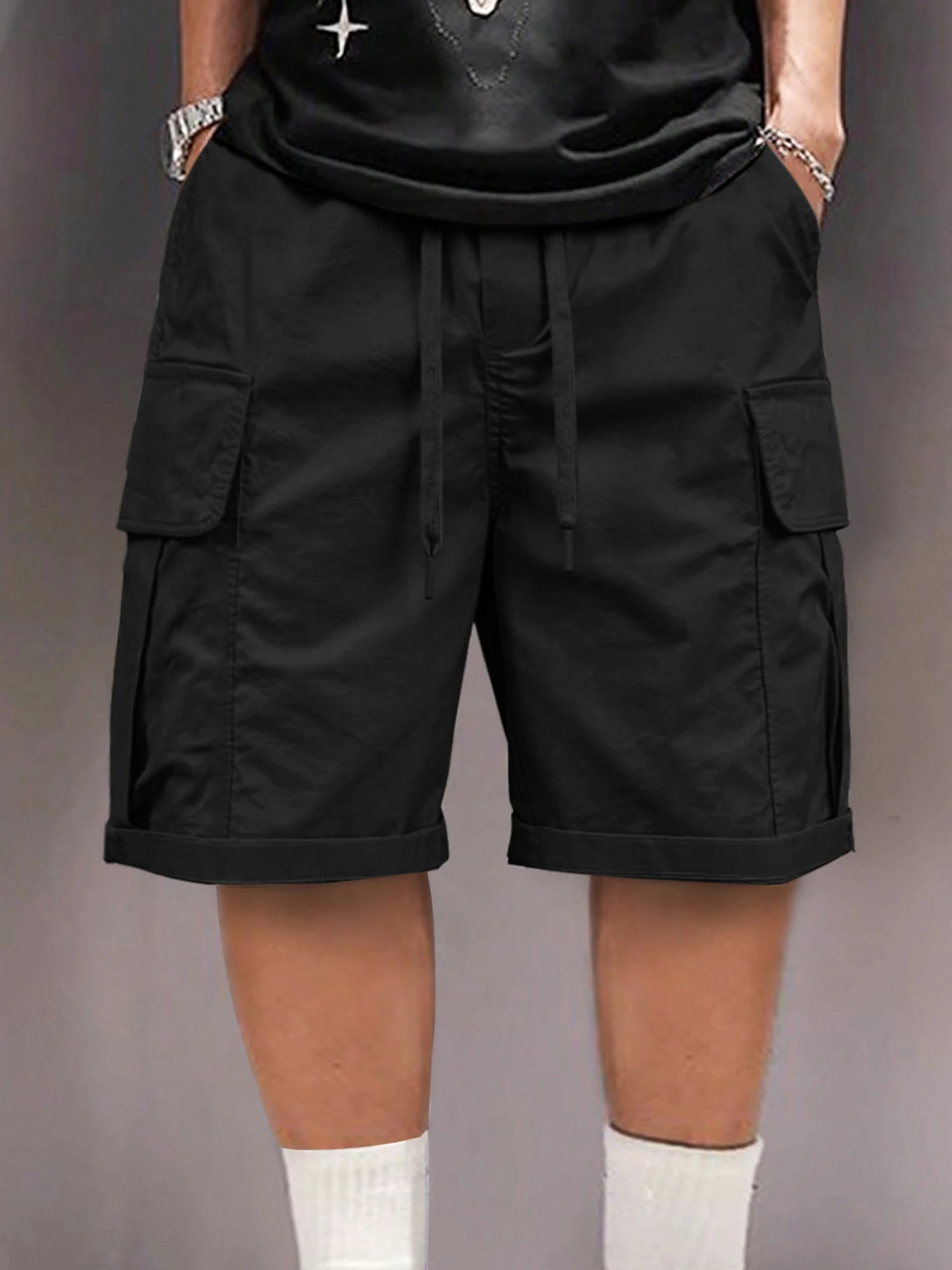 Men s Lightweight Quick Dry Cargo Shorts with Elastic Waistband and Multiple Pockets for Outdoor Activities