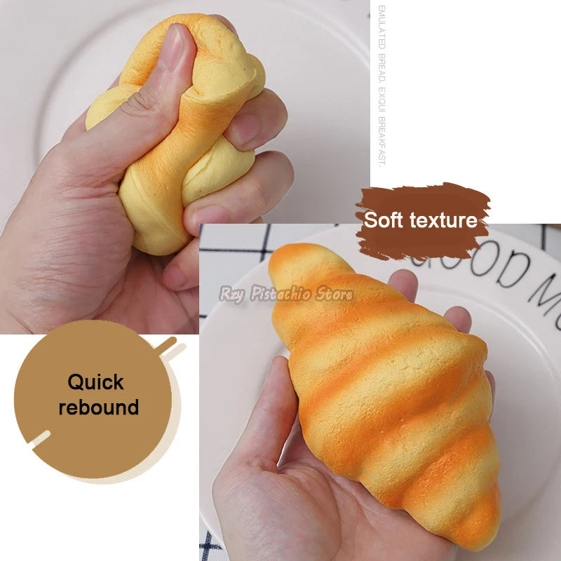 1pcs Artificial Simulation Bread Fake Food Model French Baguette Toast Cake Bakery Kids Play Kitchen Toys Boy Girl Pretend Baker