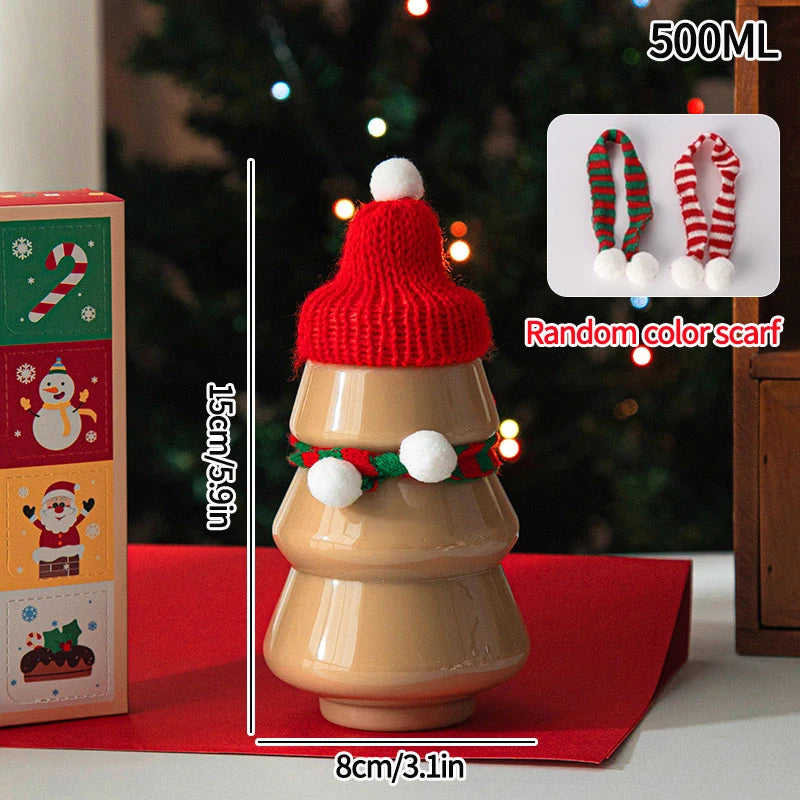 Christmas Cups Aesthetic Cup Drinkware Cold Coffee Cups Water Bottle Iced Coffee Mug Christmas Decorations Navidad כוסות לקפה ק