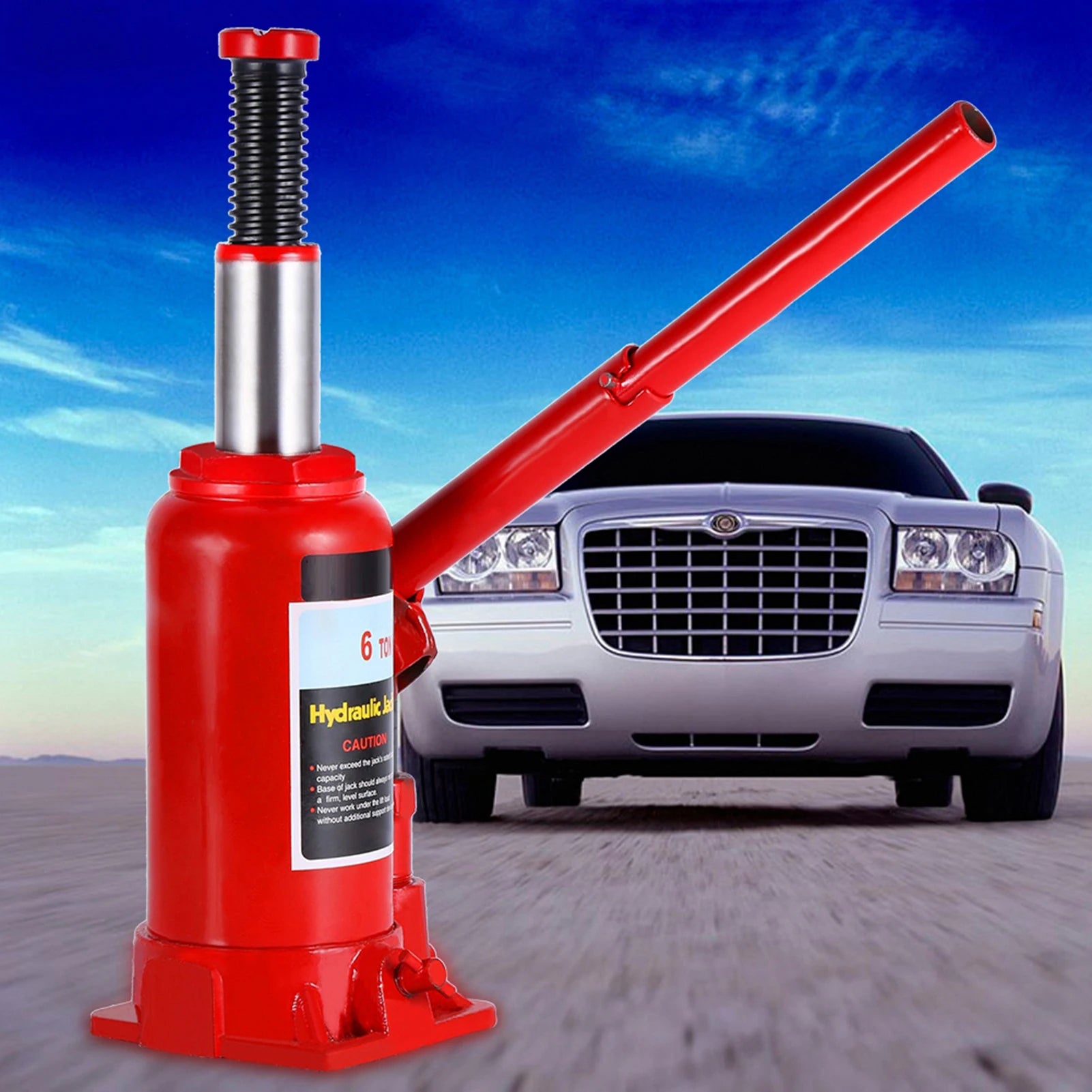 6T Heavy Duty Hydraulic Bottle Jack Lifting Car Van  Vehicle Automotive Lift Automotive Lifter