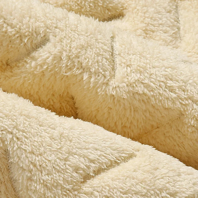 Winter Sweatwear Men Plush Thick Fleece Sweatpant Lambswool Thermal Trousers Casual Pants Waterproof Windproof Warm Cotton Pants