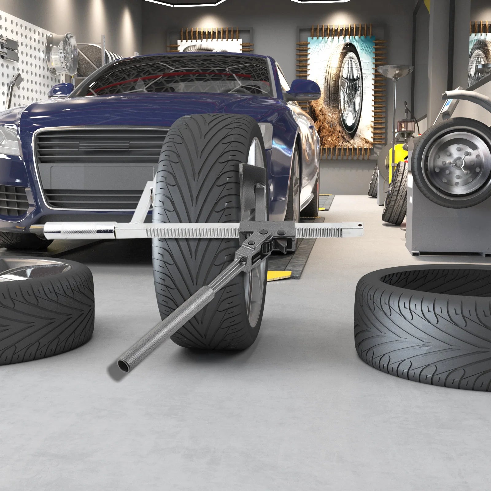 Vacuum Tire Bead Breaker Removal Tool Tire Changer for Motorbike Tire Changer Repair AccessoryManual Tire Raking Machine