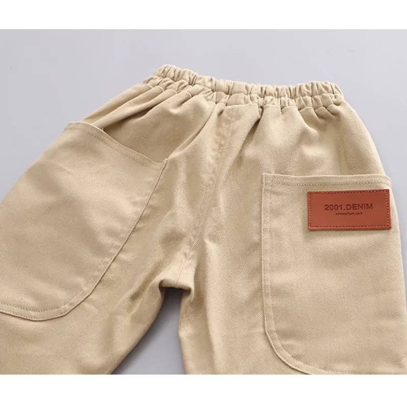 New Spring Autumn Baby Girls Clothes Children Boys Fashion Solid Pants Toddler Casual Costume Infant Trousers Kids Sportswear