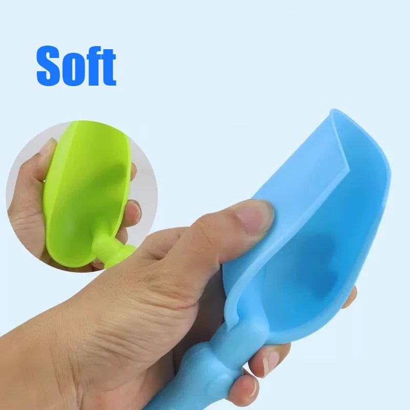 4Pcs/Set Beach Toy Set for Kids Soft Rubber Play Sand Tools Sand Bucket Beach Shovel Toys Summer Children Playing with Sand Toys