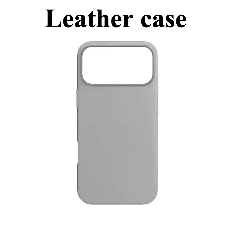 For Apple Magsafe Leather Case for IPhone 17 Pro Max 17 Air Case Wireless Charging Magnetic Cover 16 Pro Max with Box