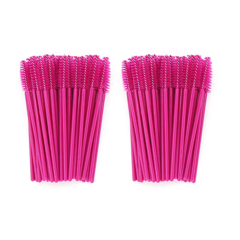 ANNAFRIS 50Pcs  Disposable Eyelash  Brush Soft Head Crystal Eyebrow Brush Lash Extension Brush  Mascara Wand Makeup Tool