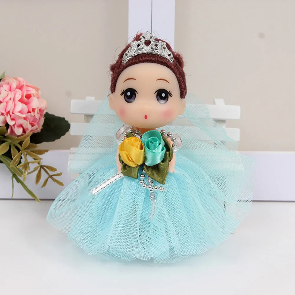 12 Cm Big Eyes Princess BJD Doll Korean Makeup Look DIY 12cm Bjd Doll Safe Plastic Sweet Wedding Dress Mini Girl Toy