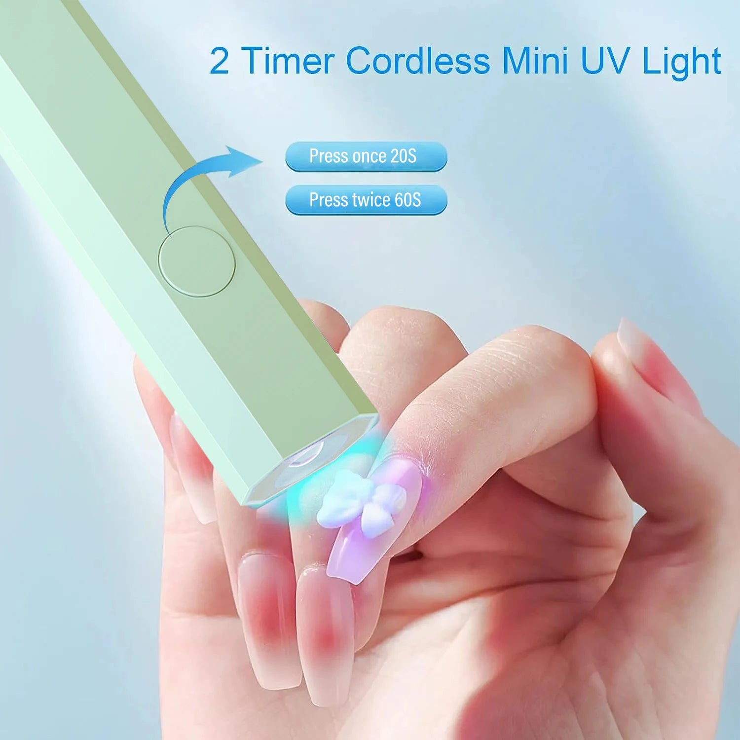 YIKOOLIN Handheld UV LED Light for Nails USB Mini Nail Dryer Nail Light for Curing All Nail Gel UV LED Nail Lamp Home Travel Use