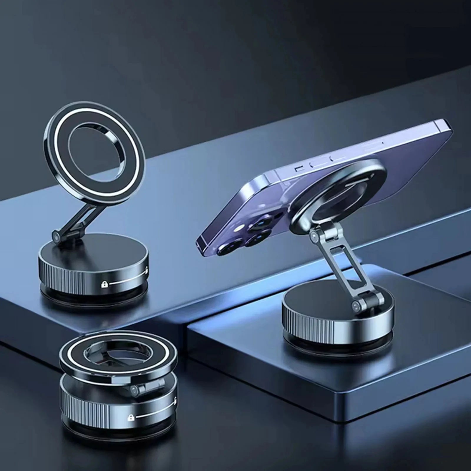 Magnetic Car Mount Strong Magnetic 360° Rotation Foldable Phone Holder For Cell Phone For iphone 12 13 14 15 16 Live Streaming ﻿