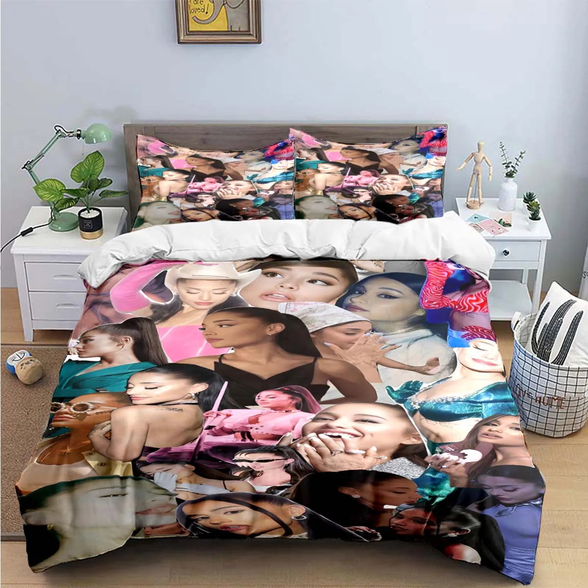 Fashion Pop Singer A-Ariana G-Grande Print Bedding Sets Bed Supplies Set Duvet Cover Bed Comforter Set Bedding Set Luxury Gift