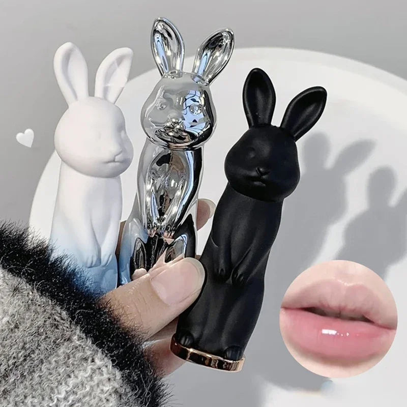 Rabbit Moisturizing Lip Balm Purple Rose Tint Crystal Jelly Colored Anti-chapped Lip Care Smoothens LipLines Base Clear Lipstick