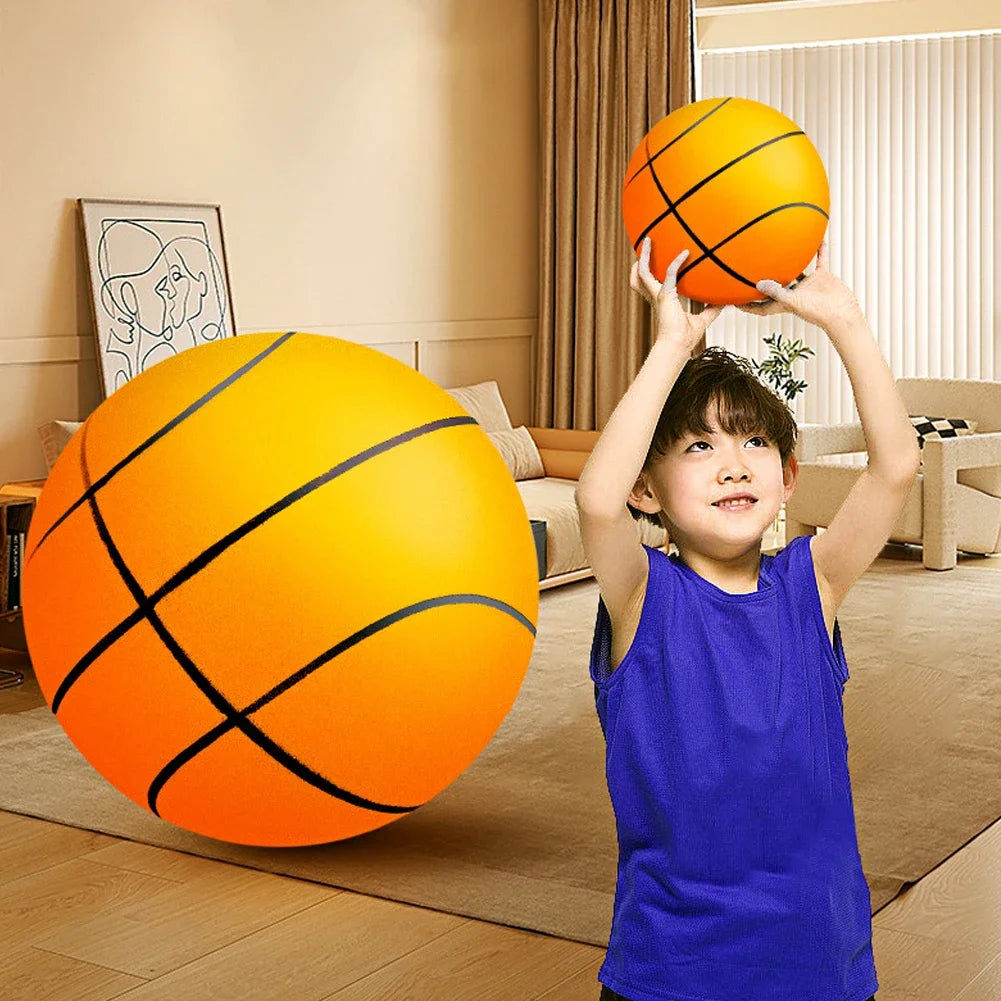 Mute Silent Basketball Diameter 18/21/24 CM Indoor Silent Skip Ball Squeezable Slient Child Sports Toy Game Bounce Basketballs