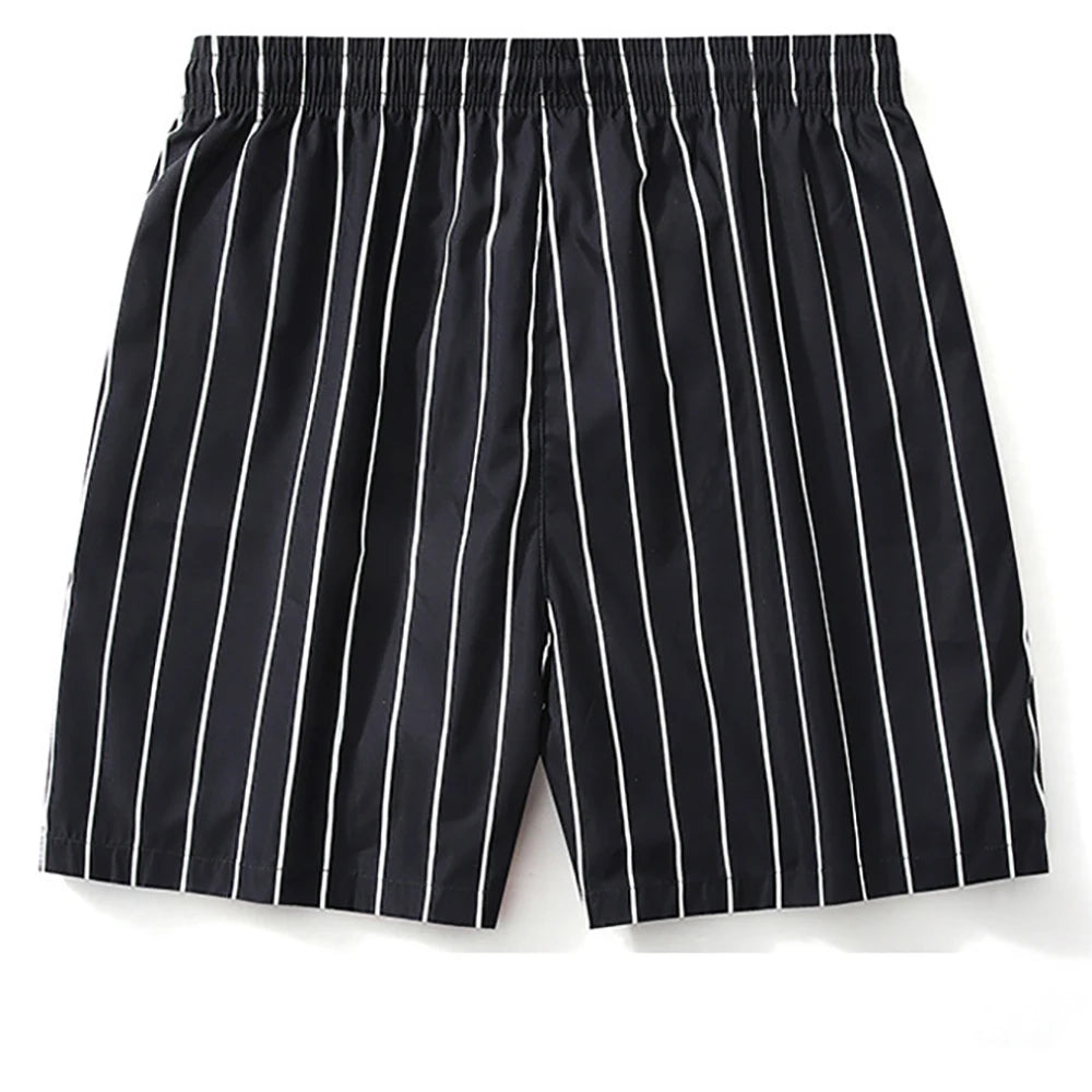 Summer Striped Beach Pants New Graffiti 3d Beach Shorts Outdoor Quick Dry Men's Ice Silk Beach Pants Summer Thin Casual Shorts