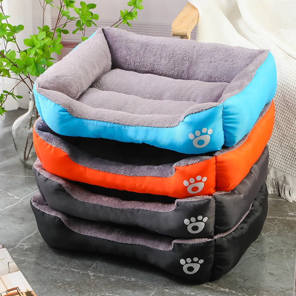 Washable Warm Cat Kennel Soft Large Cat Sofa Square Dog Mattress Cushion Soft Medium Dog Bed Warm Cat House Supplies