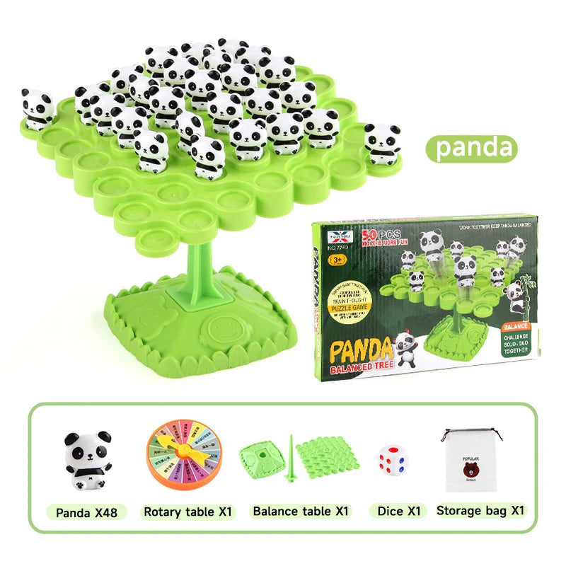 Montessori Math Toys Fun Frog Balance Tree Children Toy Panda Balancing Board Game Parent-child Interaction Tabletop Balance Toy