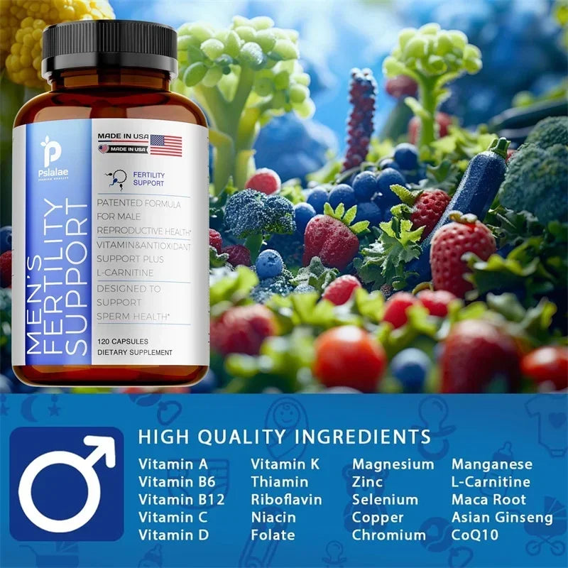 Male Fertility - Antioxidant,Promote Male Reproductive Health, Enhance Fertility,Improve Sperm Motility, Non-GMO,Non-irritating
