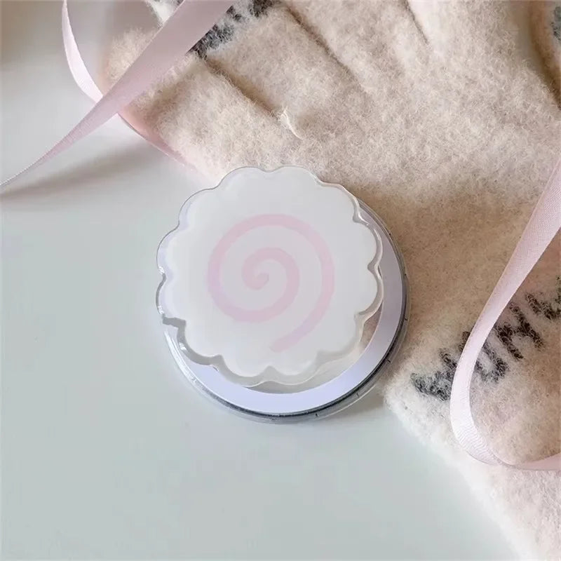 Korean Cute Fish Cake Rolls For Magsafe Magnetic Mobile Phone Holder For iPhone Samsung Foldable Wireless Charging Holder