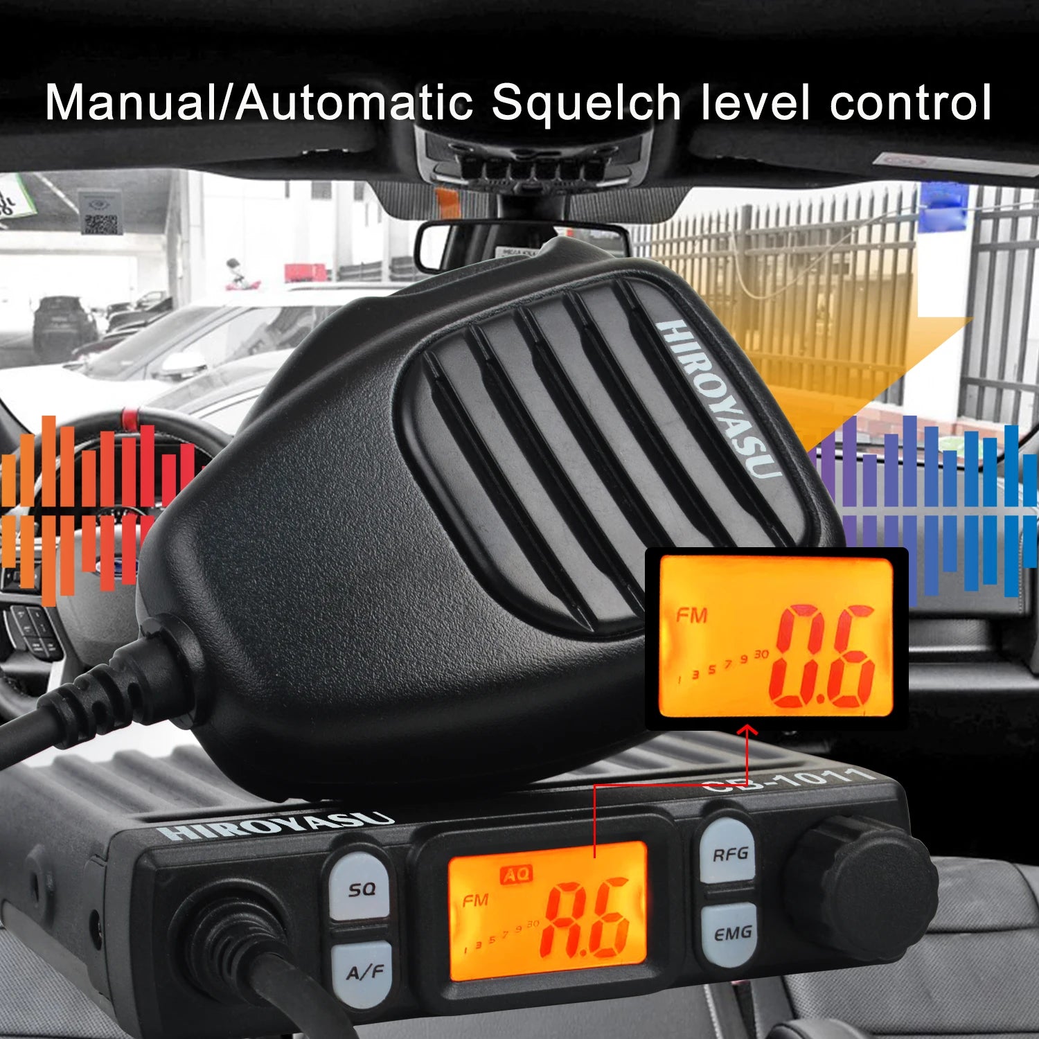 HIROYASU CB-1011 CB Walkie Talkie 27MHz 40Ch FM/AM 8W Mini 26.565-27.99125MHz Mobile Radio for EU PL DE CE UK IN US IT Countries