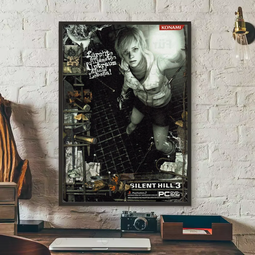 Hot Classic Silent Hill 3 Game anime Poster HD art sticky wall waterproof home living room bedroom bar aesthetic decoration