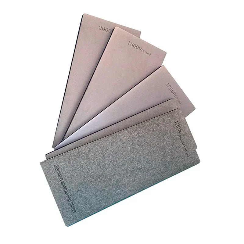120/600/1500/3000 Grit Diamond Sharpening Stones Knife Sharpener Anti-skid Base Kitchen Knife Sharpening Tool Set Flake Plate