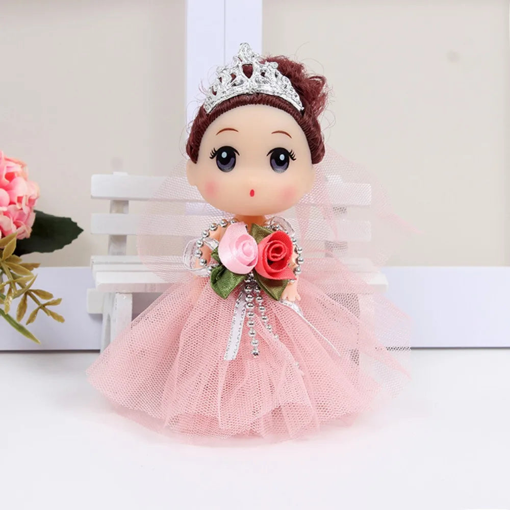 12 Cm Big Eyes Princess BJD Doll Korean Makeup Look DIY 12cm Bjd Doll Safe Plastic Sweet Wedding Dress Mini Girl Toy