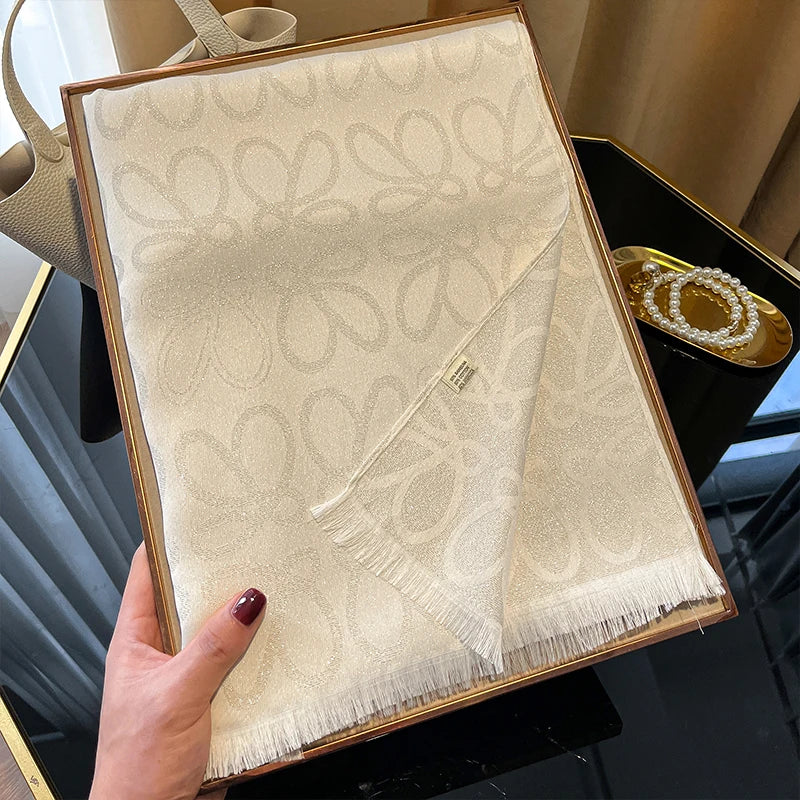 New Ladies Elegant Print Hijab Tencel cotton long scarf With Four Seasons Sun Protection Scarf Decoration Shawl Wrap Headscarf